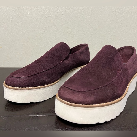 VINCE Women's Zeta Platform Loafers In Dahlia Wine Slip on Size 8.5 - Picture 8 of 9